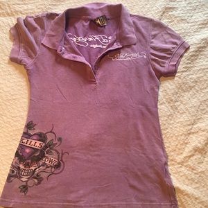 Woman Ed Hardy Medium polo shirt 👚